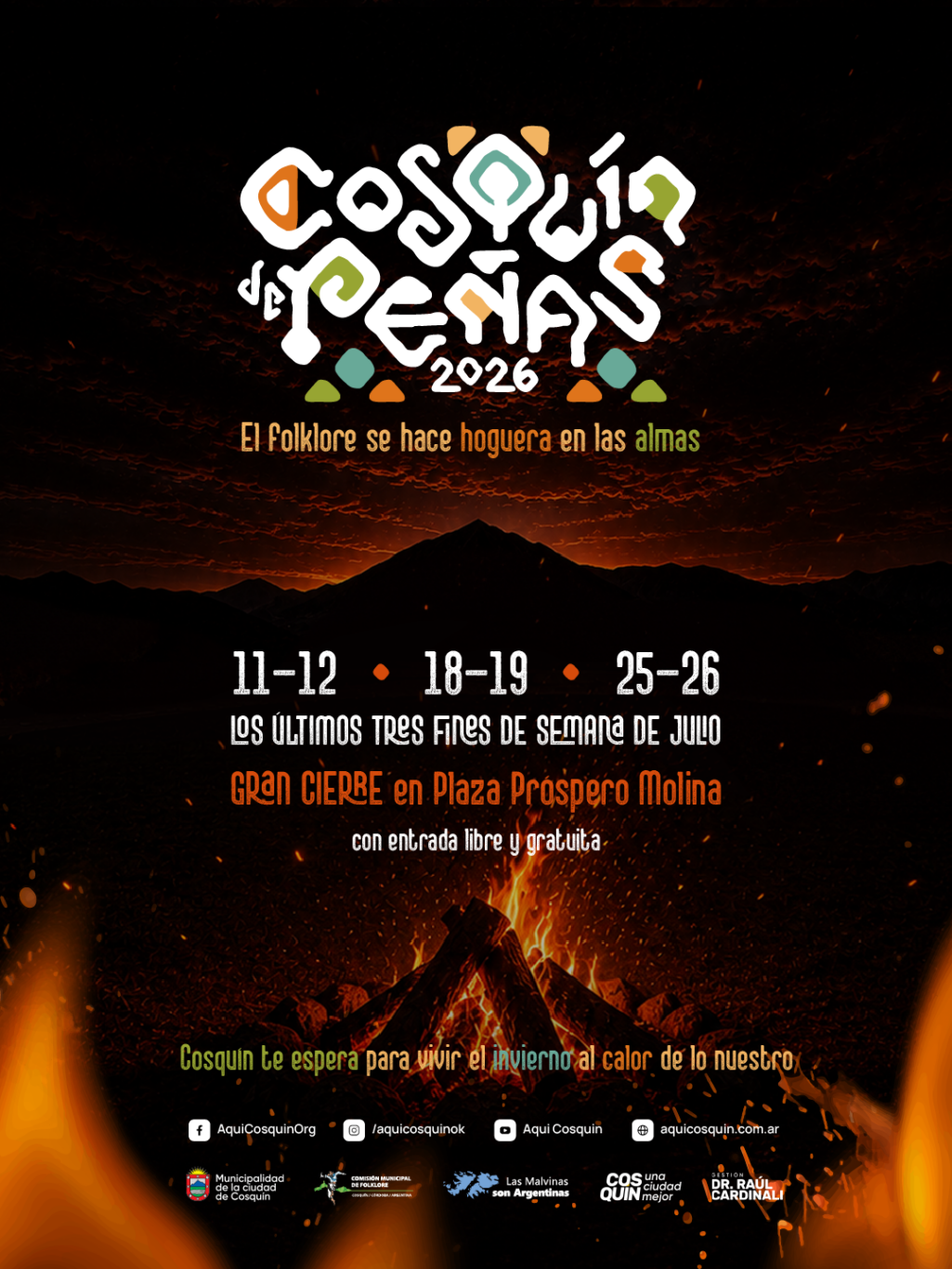 Cosquín presentó su festival de invierno y confirmó un recital de rock para octubre en la Plaza Próspero Molina